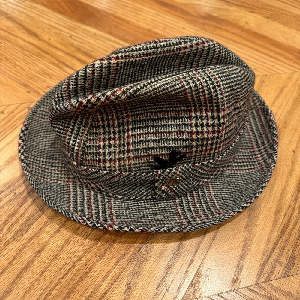 Stetson Houndstooth Wool Newsboy Cap – Size 7